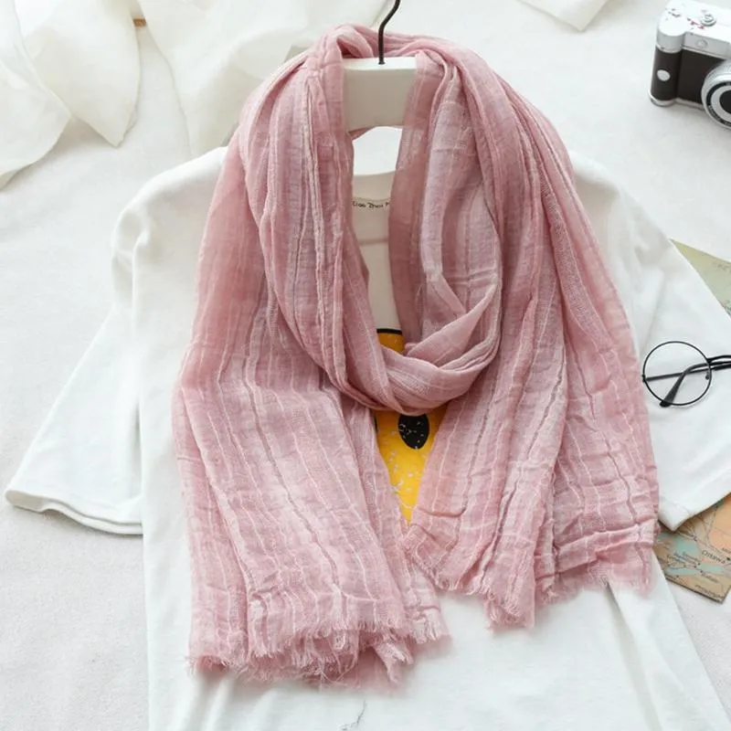 Cotton Linen Scarf Women Fashion Accessories E2701