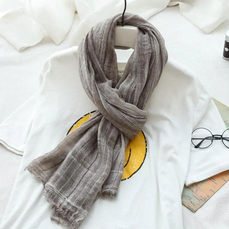 Cotton Linen Scarf Women Fashion Accessories E2701