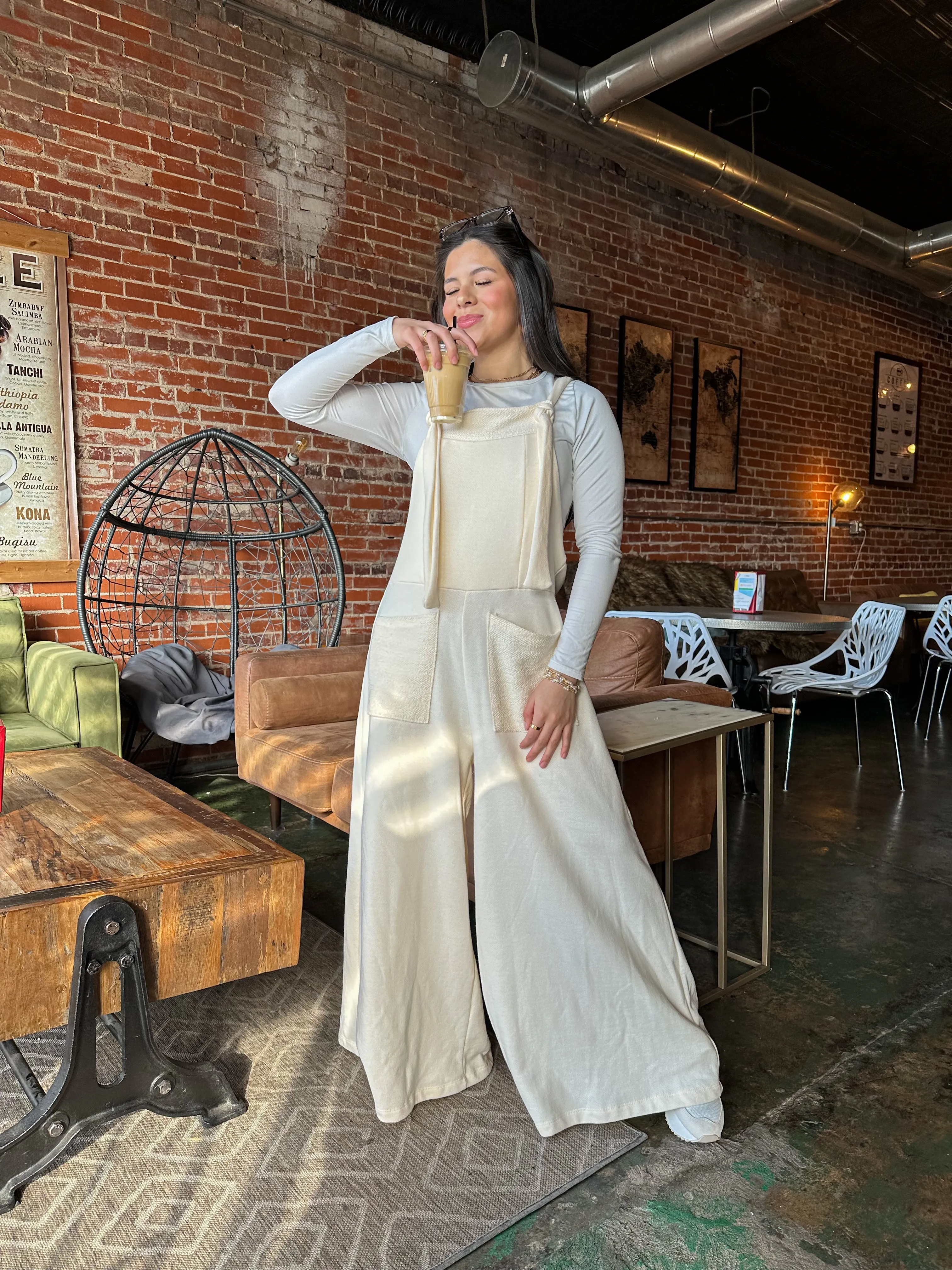 Cozy Cream Wide-Leg Jumpsuit