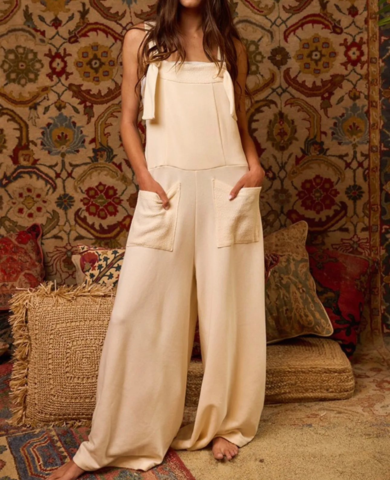 Cozy Cream Wide-Leg Jumpsuit