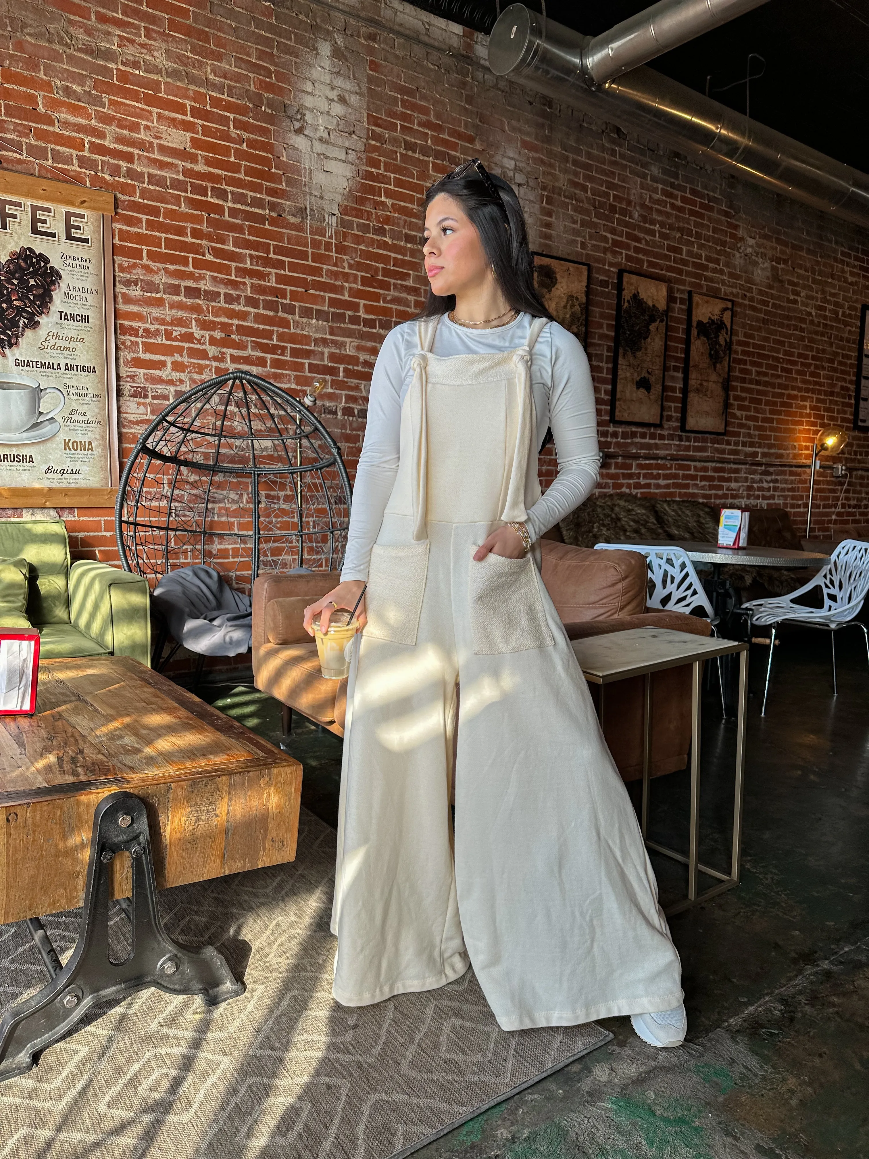 Cozy Cream Wide-Leg Jumpsuit