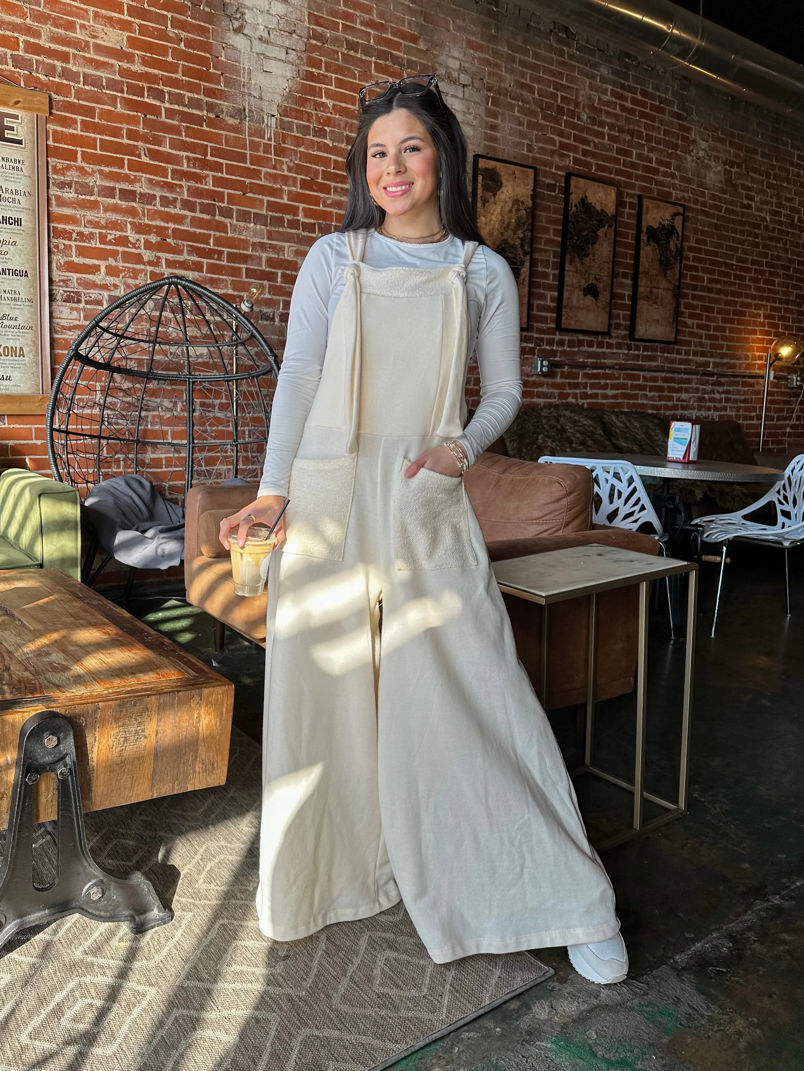 Cozy Cream Wide-Leg Jumpsuit