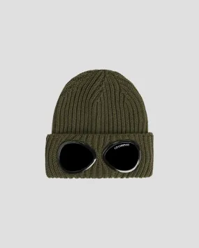 C.P. Company Merino Wool Goggle Beanie / Ivy Green