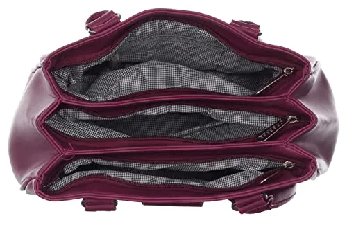 creeper Women's Leather Large Capacity Shoulder Bags (Maroon)