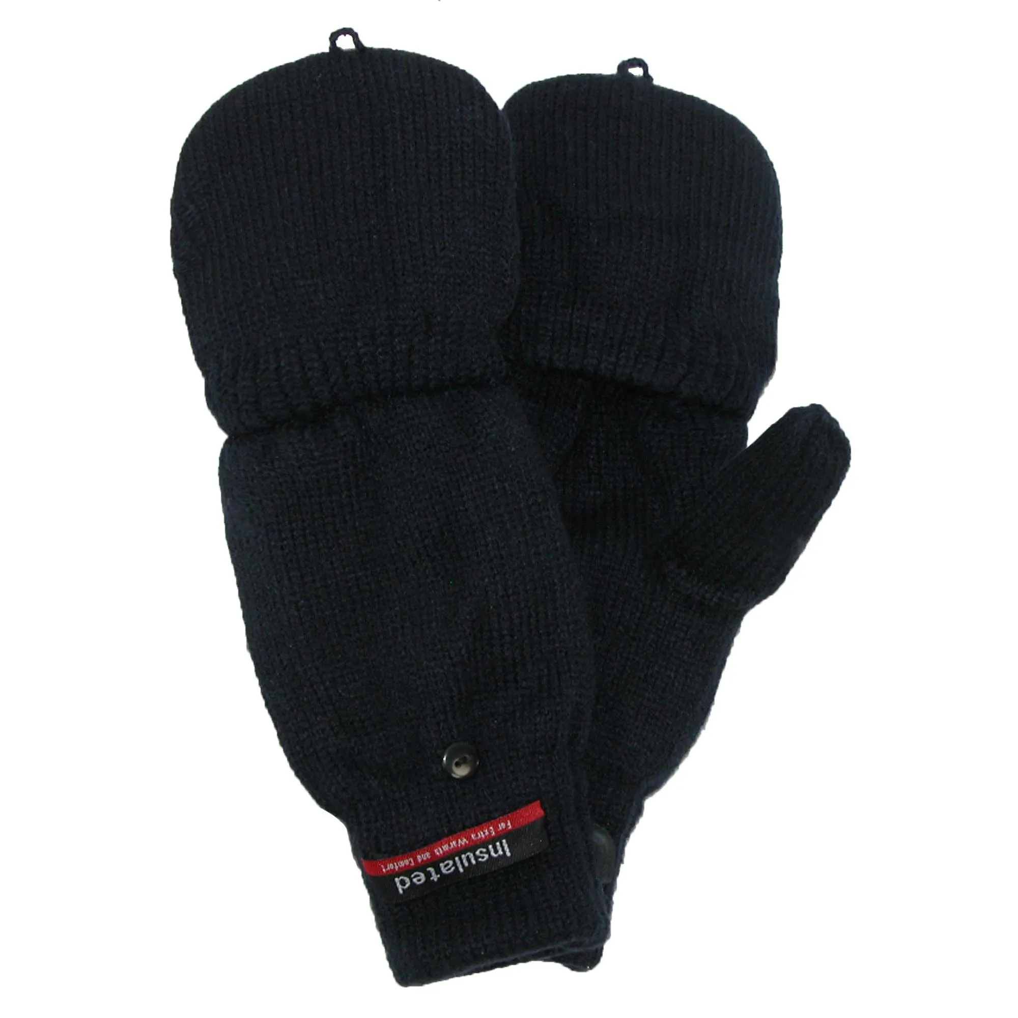 CTM® Men's Knit Flip Top Insulated Gloves