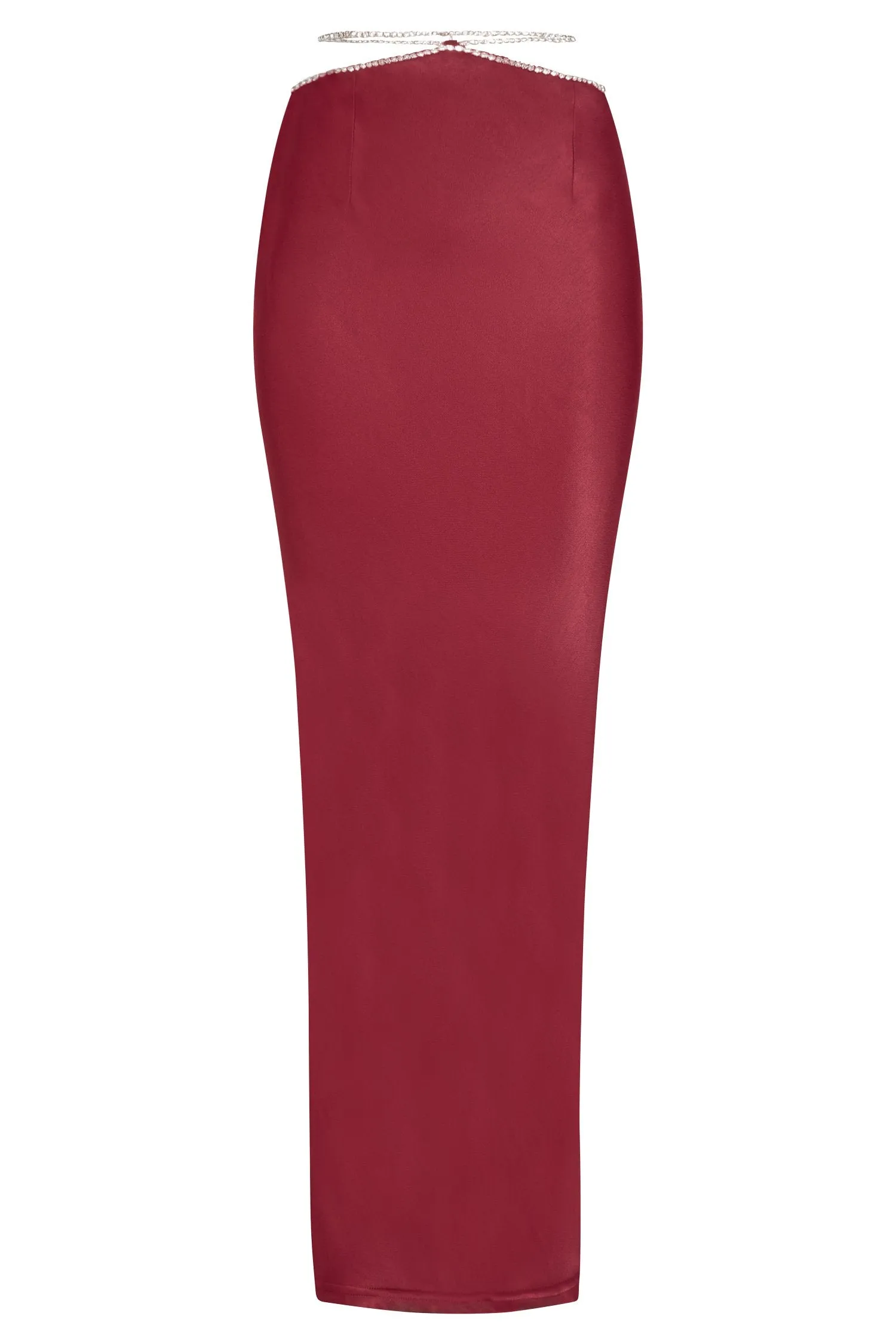 Dayana Diamante Maxi Skirt - Wine