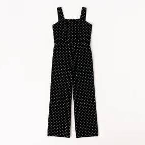 Dot Velour Jumpsuit