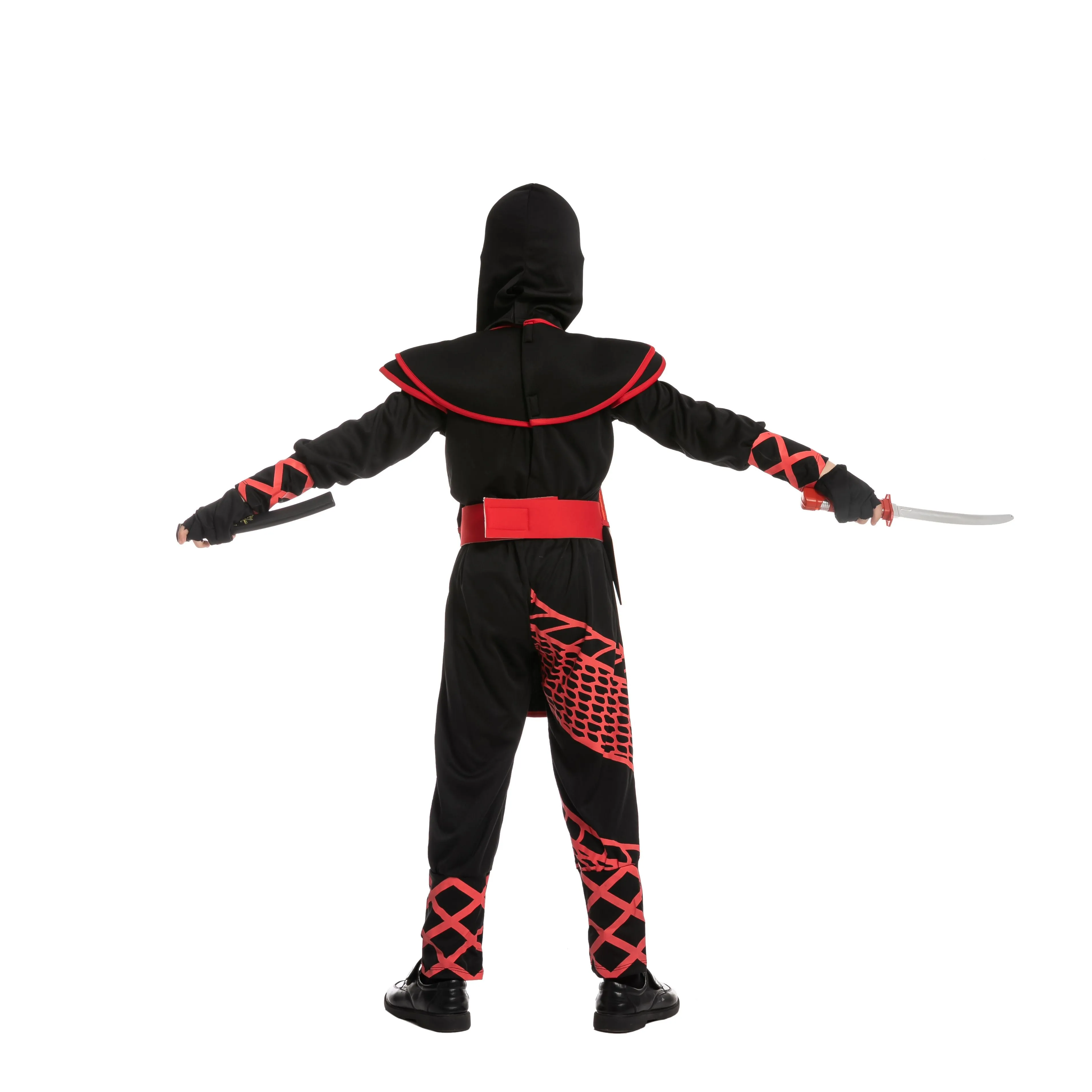 Dragon Scales Red/Black Ninja Costume Cosplay- Child