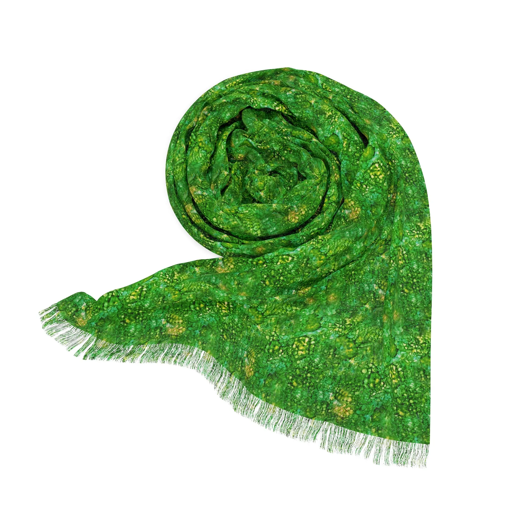 Emerald Dreams Fringe Scarf