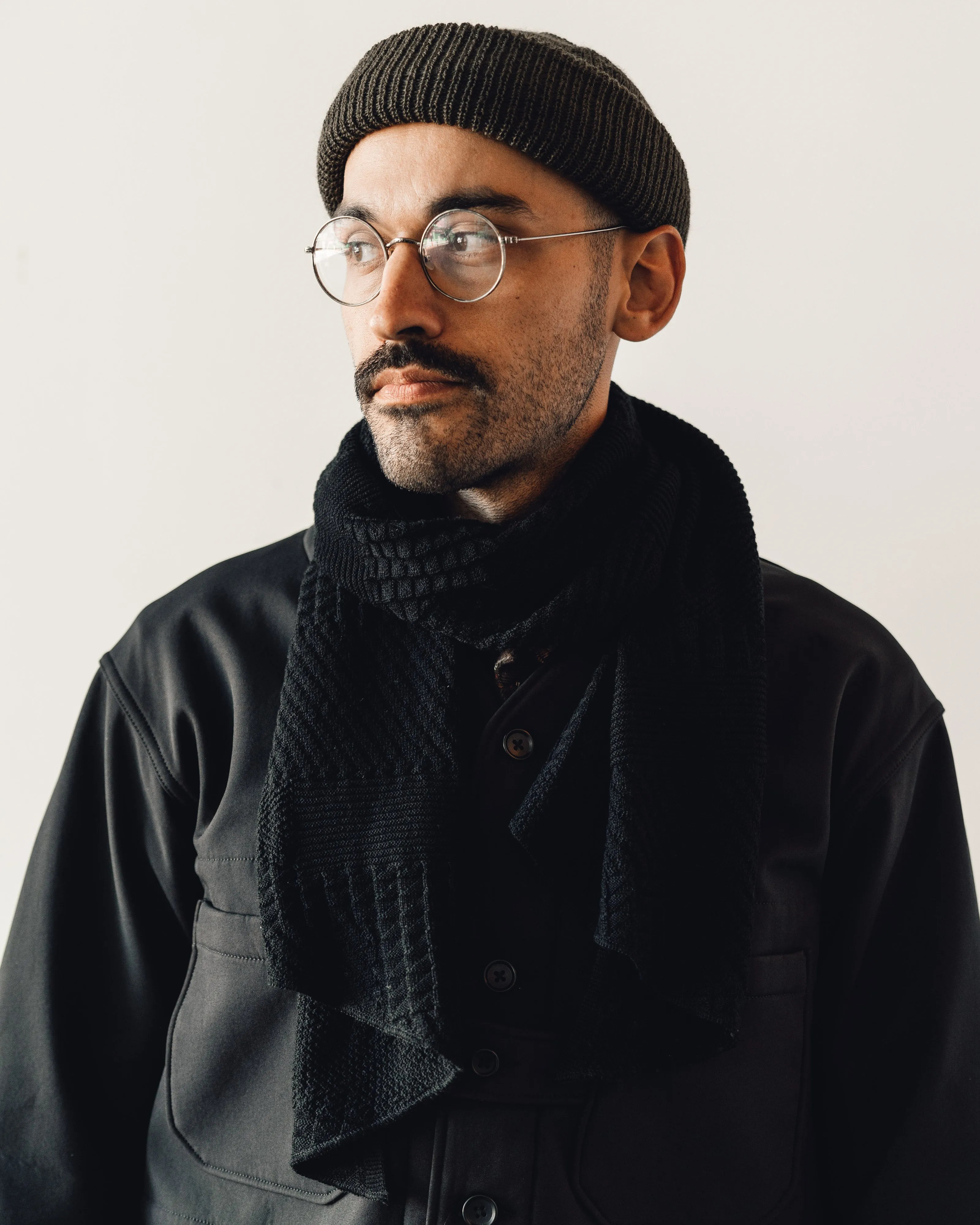 Engineered Garments Knit Scarf, Black