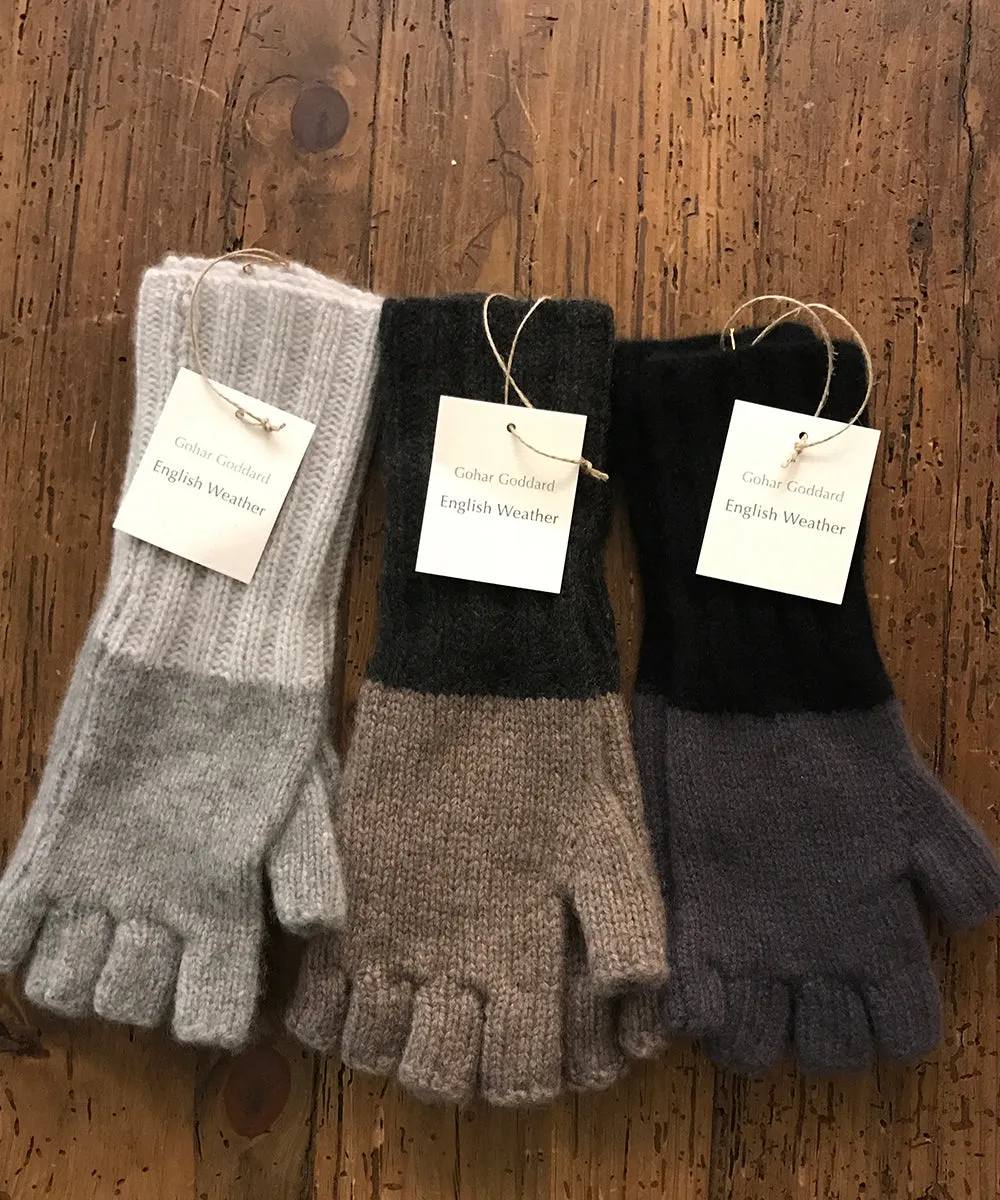 English Weather Cashmere Fingerless Gloves