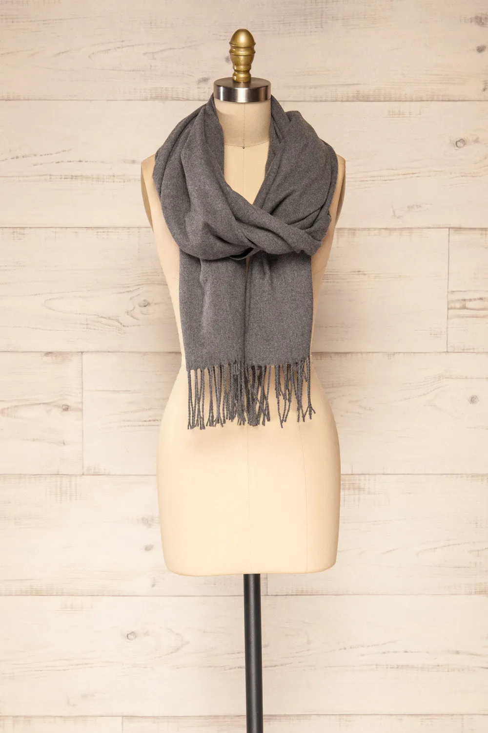 Epanouissement Grey | Soft Knit Scarf