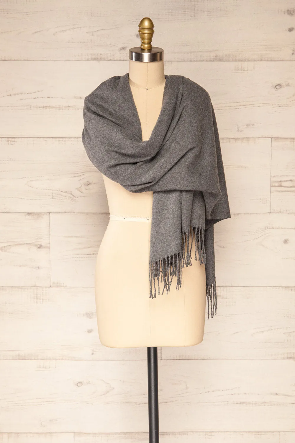 Epanouissement Grey | Soft Knit Scarf