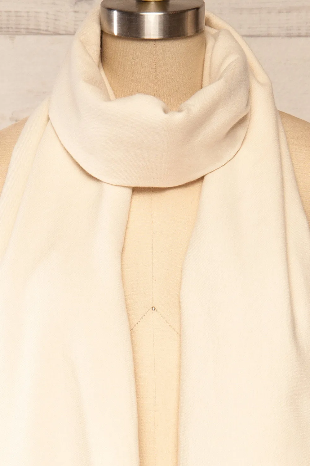 Epanouissement Ivory | Soft Knit Scarf