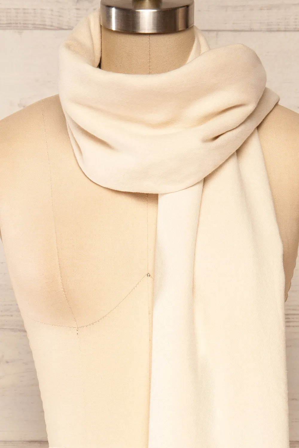 Epanouissement Ivory | Soft Knit Scarf