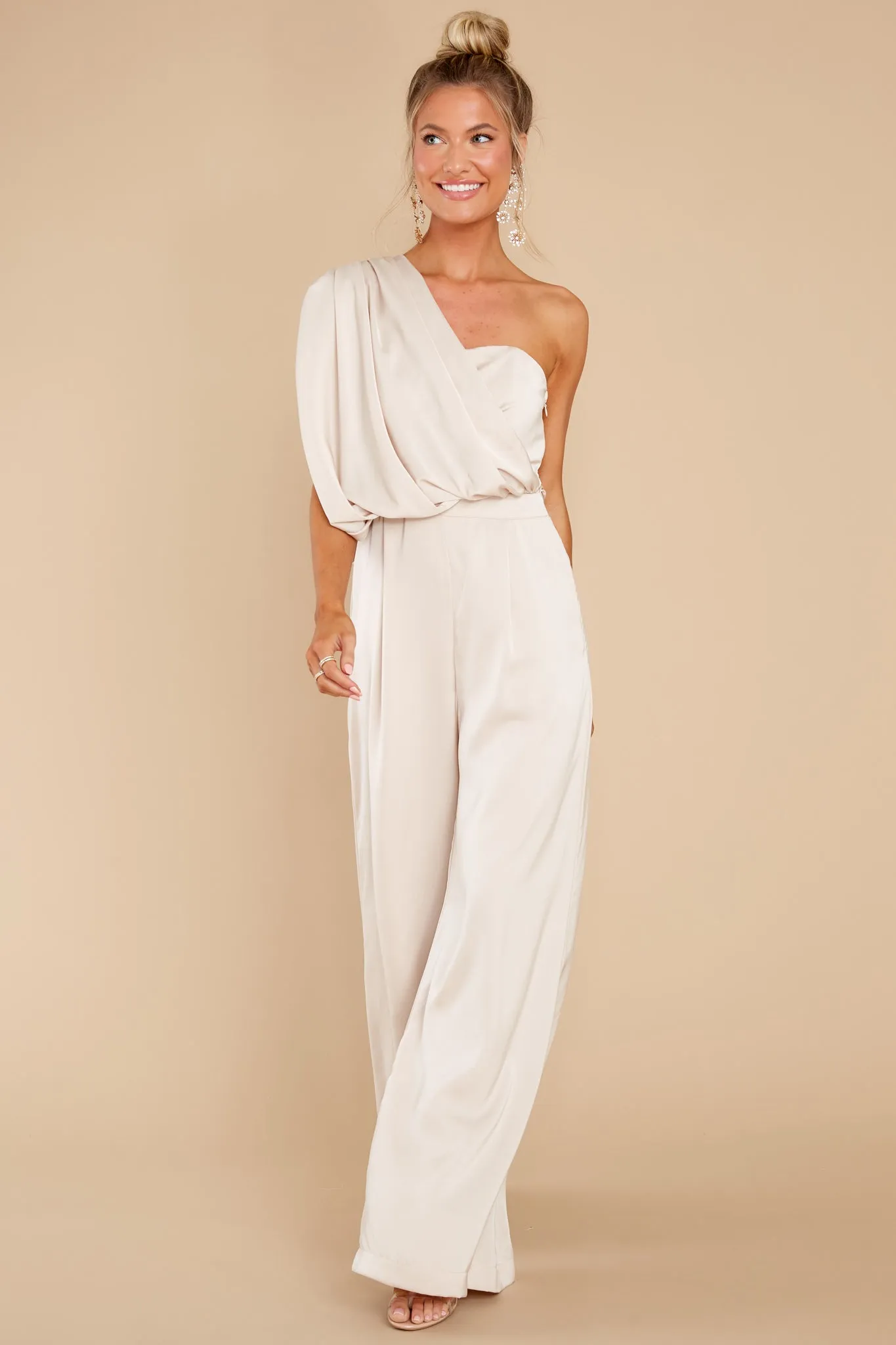 Essential Elegance Beige Jumpsuit