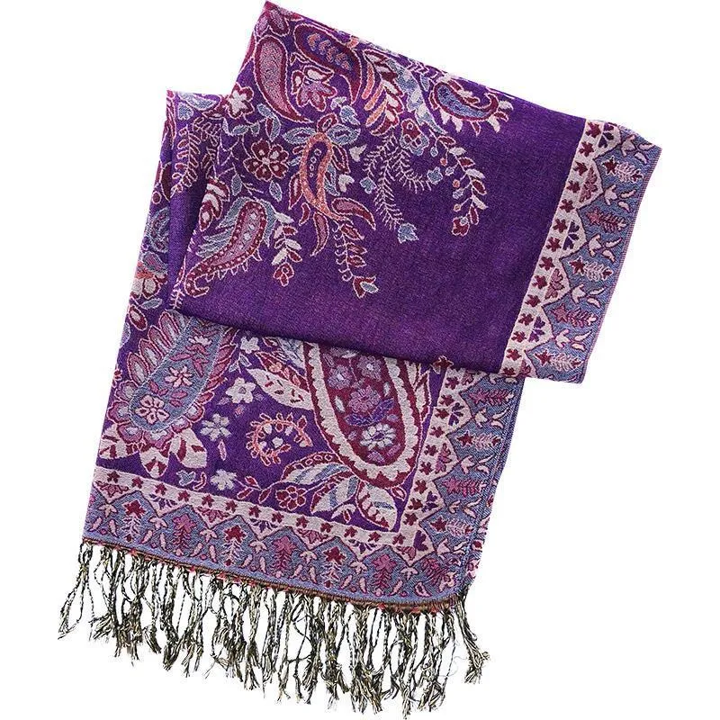 Ethnic spring and summer shawl  women's sunscreen scarf Tibet desert warm cloak in autumn and winter