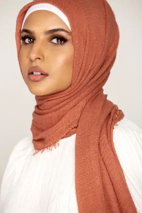 Everyday Crinkle Hijab - Burnt Ochre