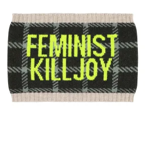 Feminist Killjoy Snood in Seaweed & Neon Yellow