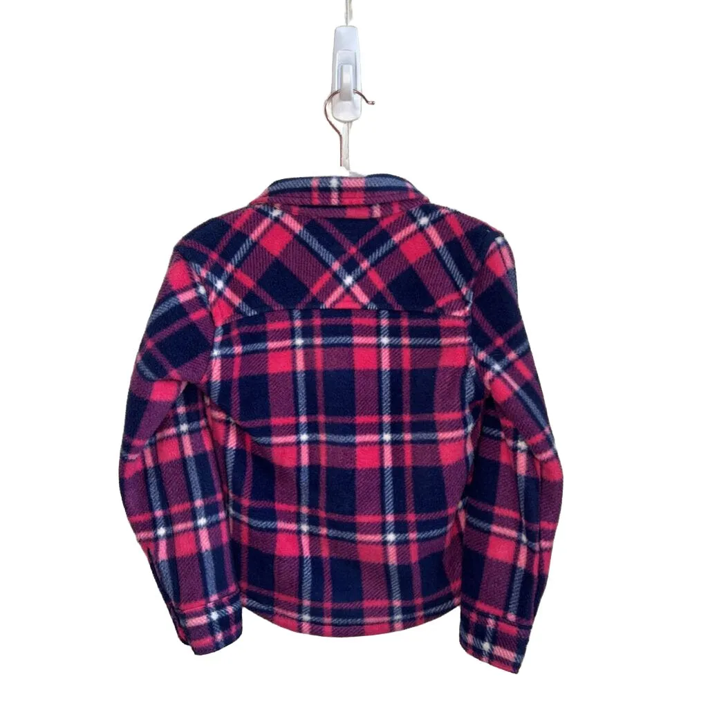 Flannel Fleece Lined Snap Button Jacket