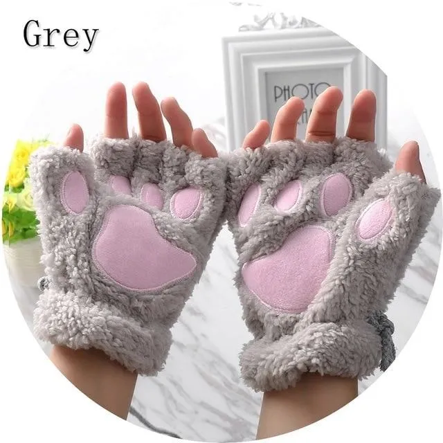 Furry Neko Mittens