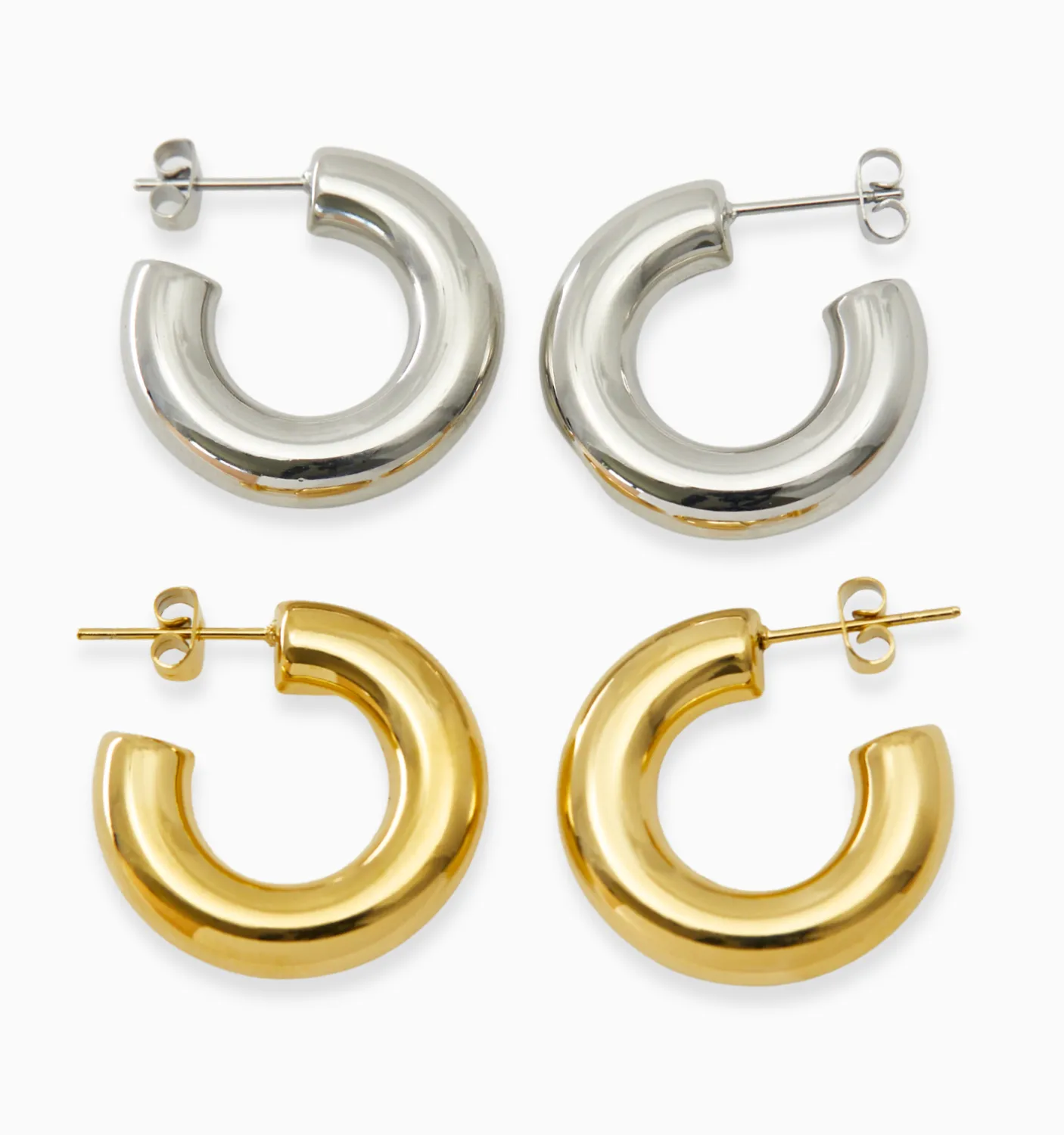 Gigi Chunky Round Hoops