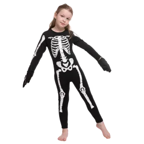 Girl's Pretty Skeleton Costume Cosplay - Child