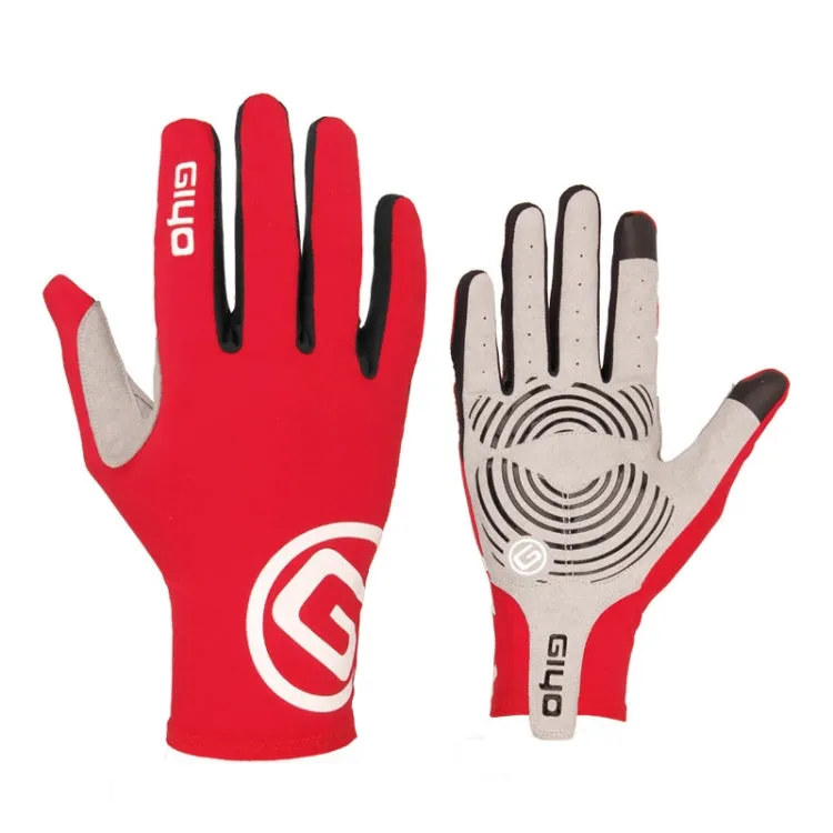 GIYO S-02 Bike Riding Long-finger Gloves, Size:XXL(Red)