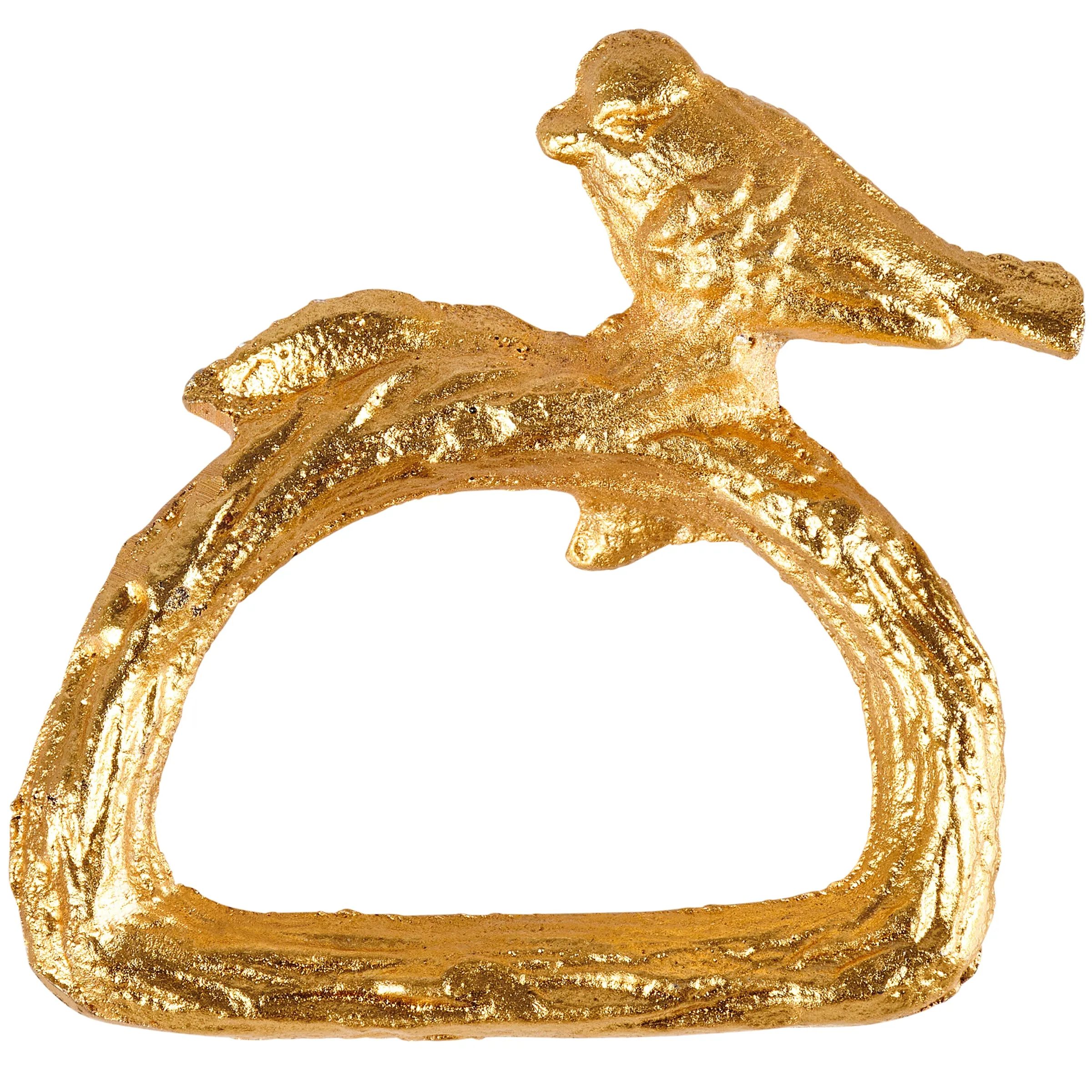 Golden Bird Napkin Ring Set