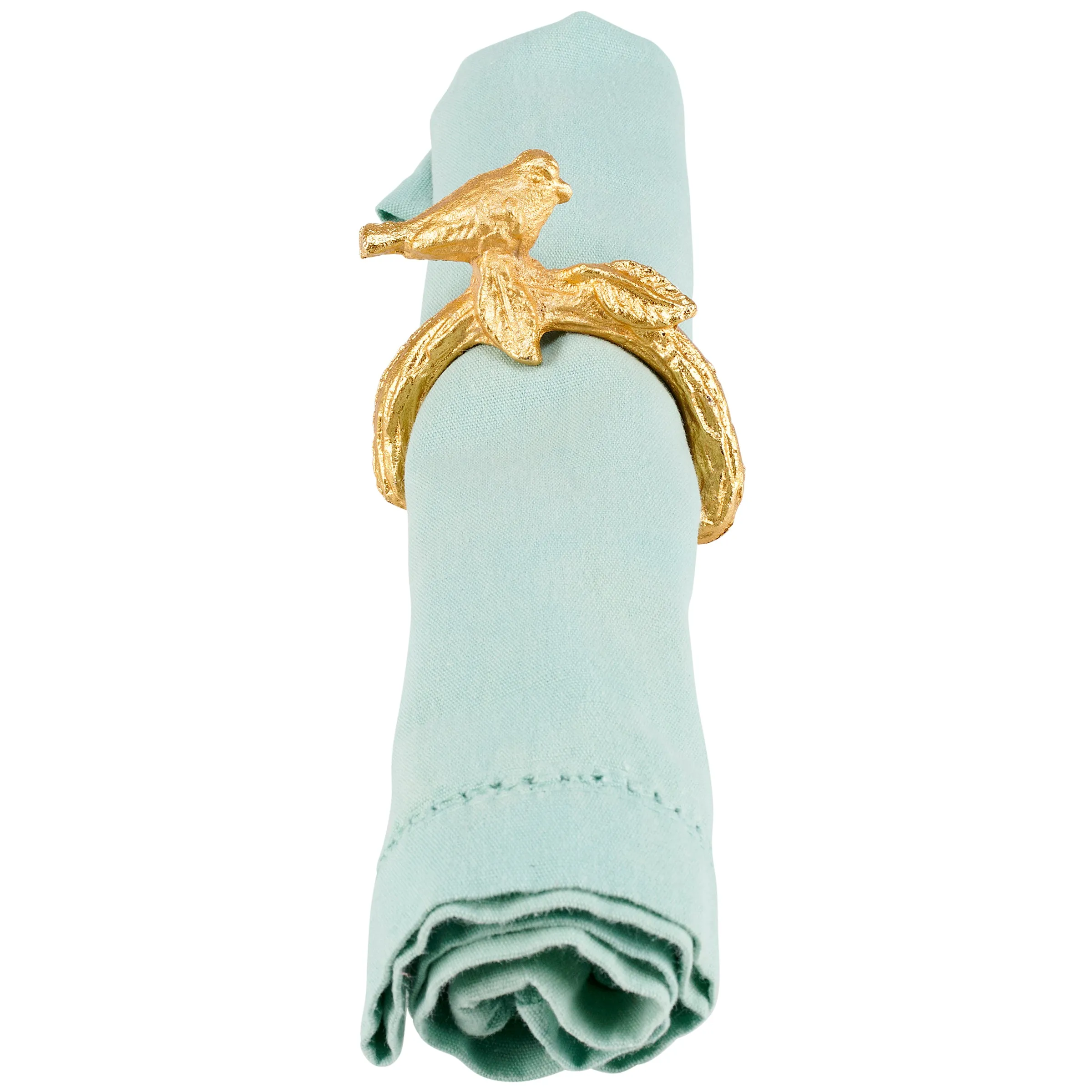 Golden Bird Napkin Ring Set