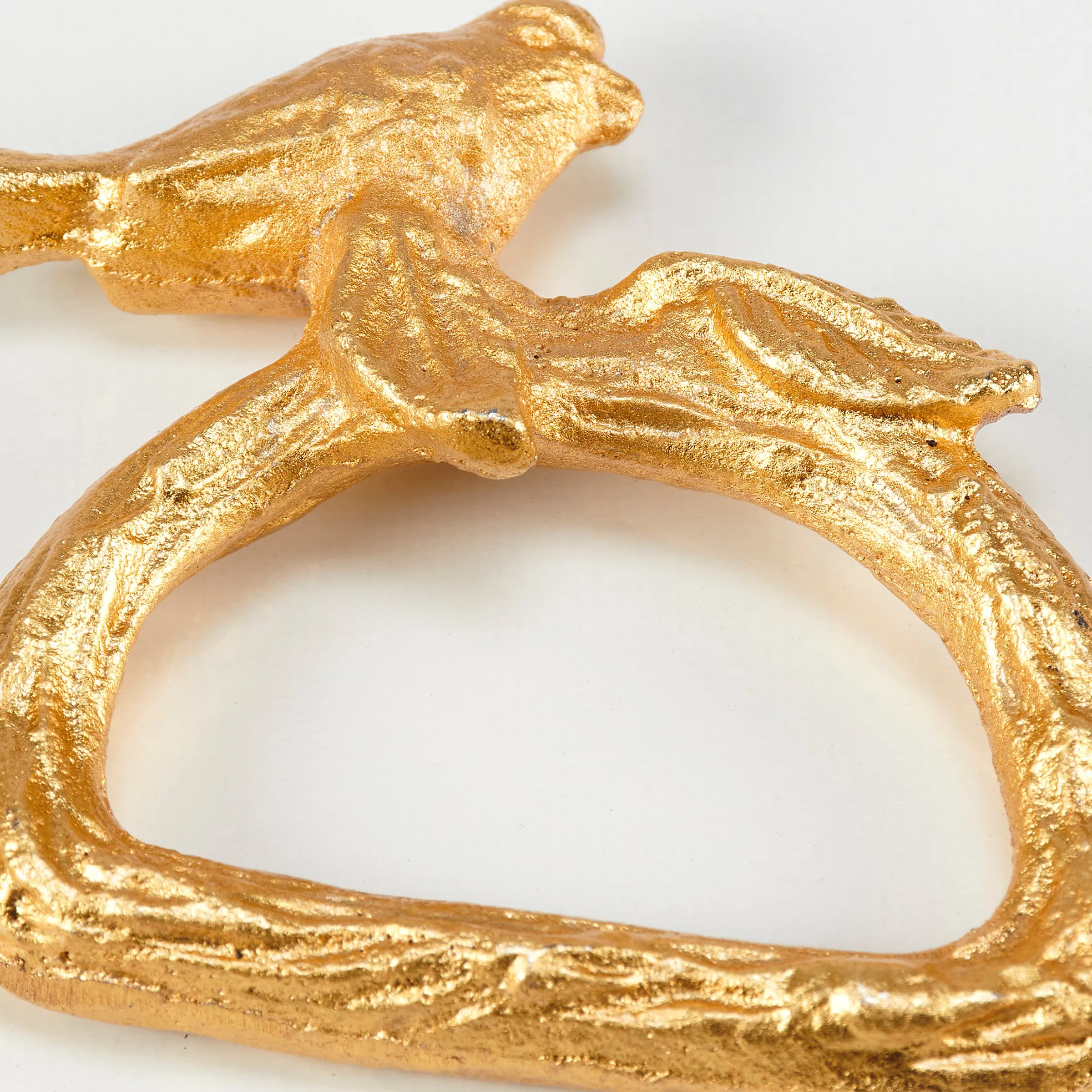 Golden Bird Napkin Ring Set