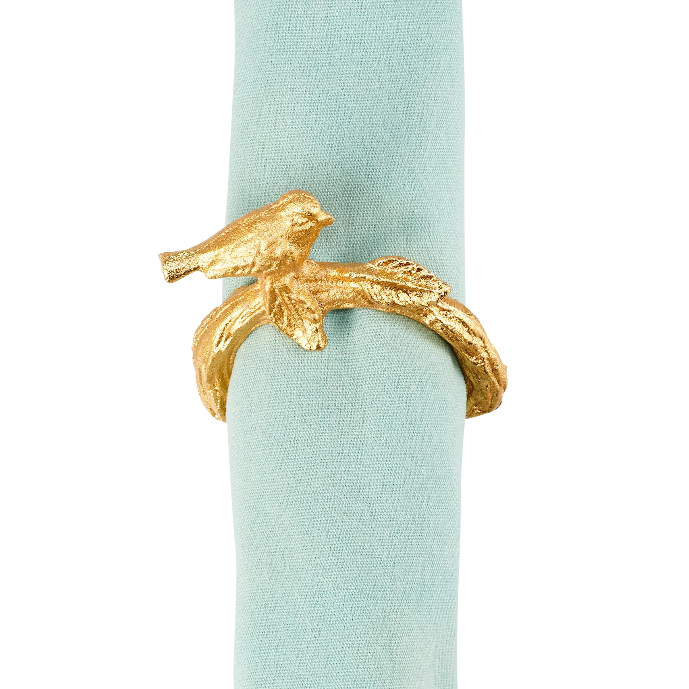 Golden Bird Napkin Ring Set