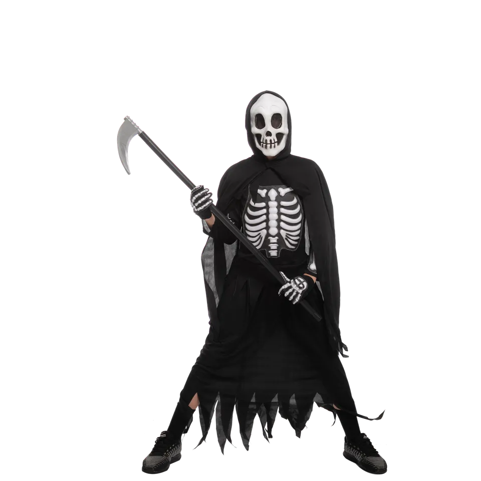 Grim Reaper Skeleton Costume for Boys Cosplay