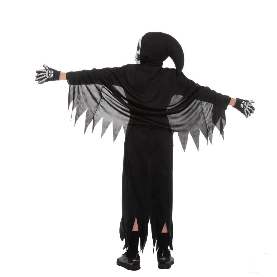 Grim Reaper Skeleton Costume for Boys Cosplay