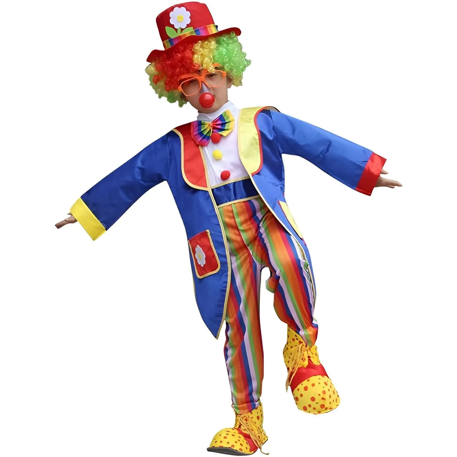 Halloween Boy Girl Circus Clown Costume Suit Cosplay Masquerade Magic