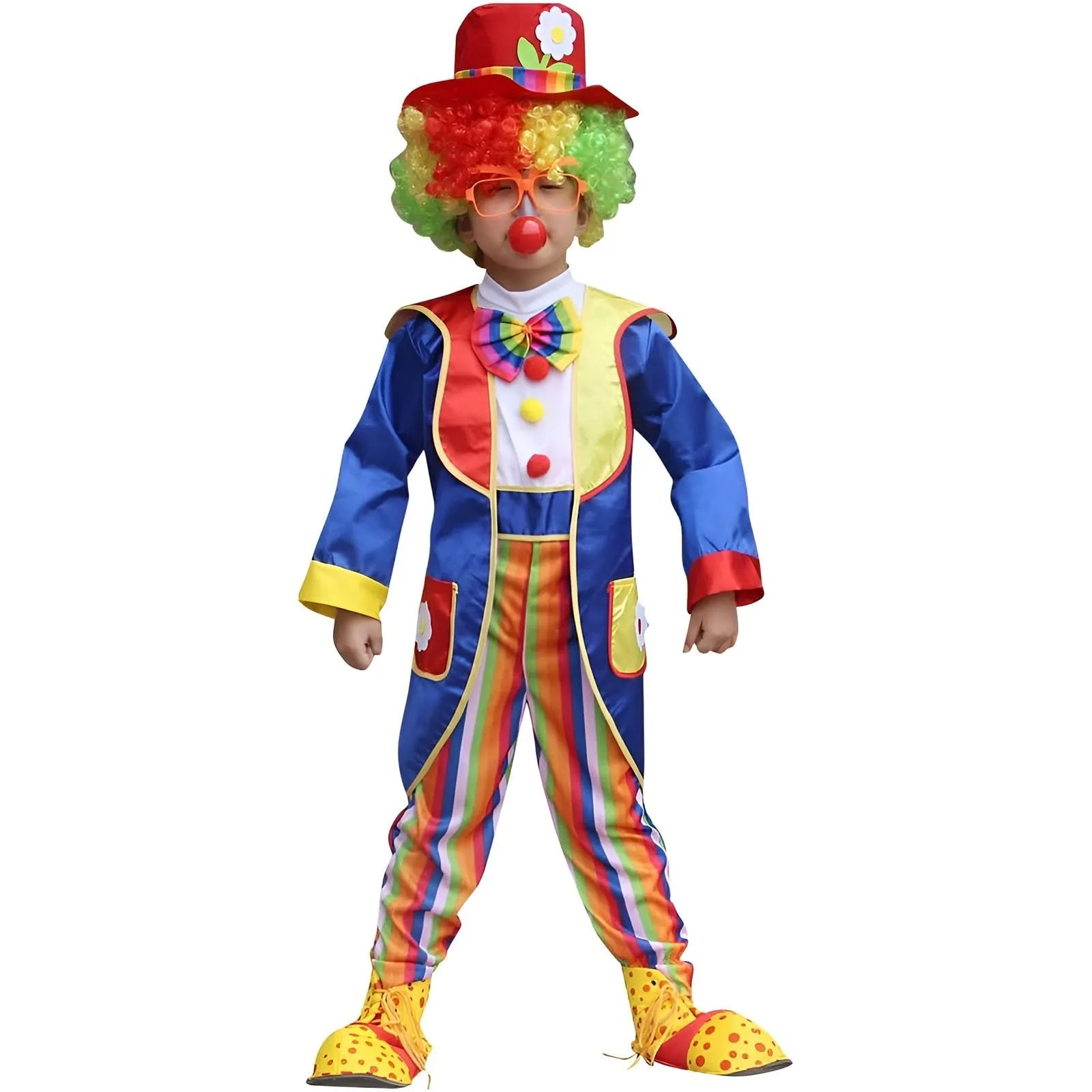 Halloween Boy Girl Circus Clown Costume Suit Cosplay Masquerade Magic