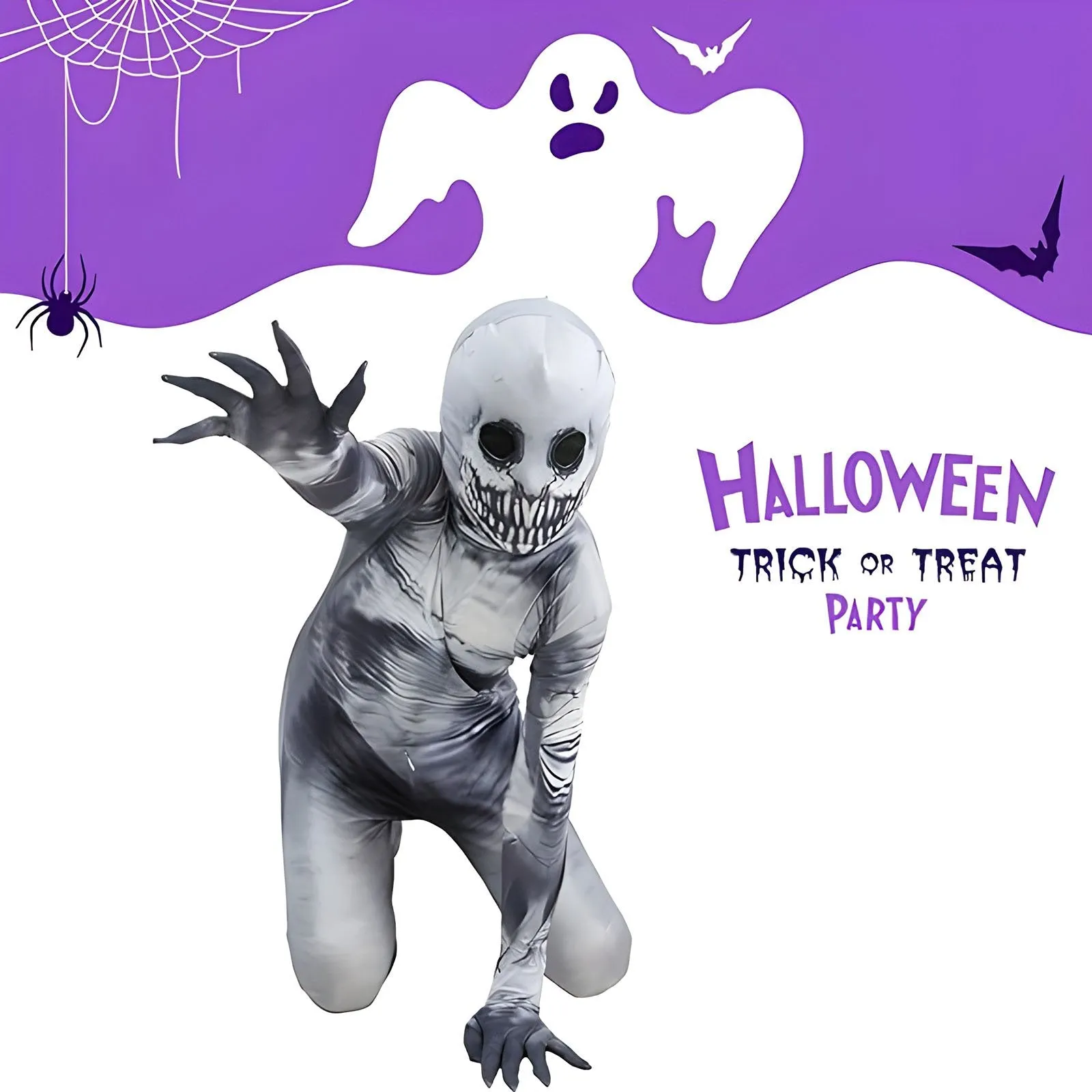 Halloween Cosplay Skeleton Skeleton Jumpsuit