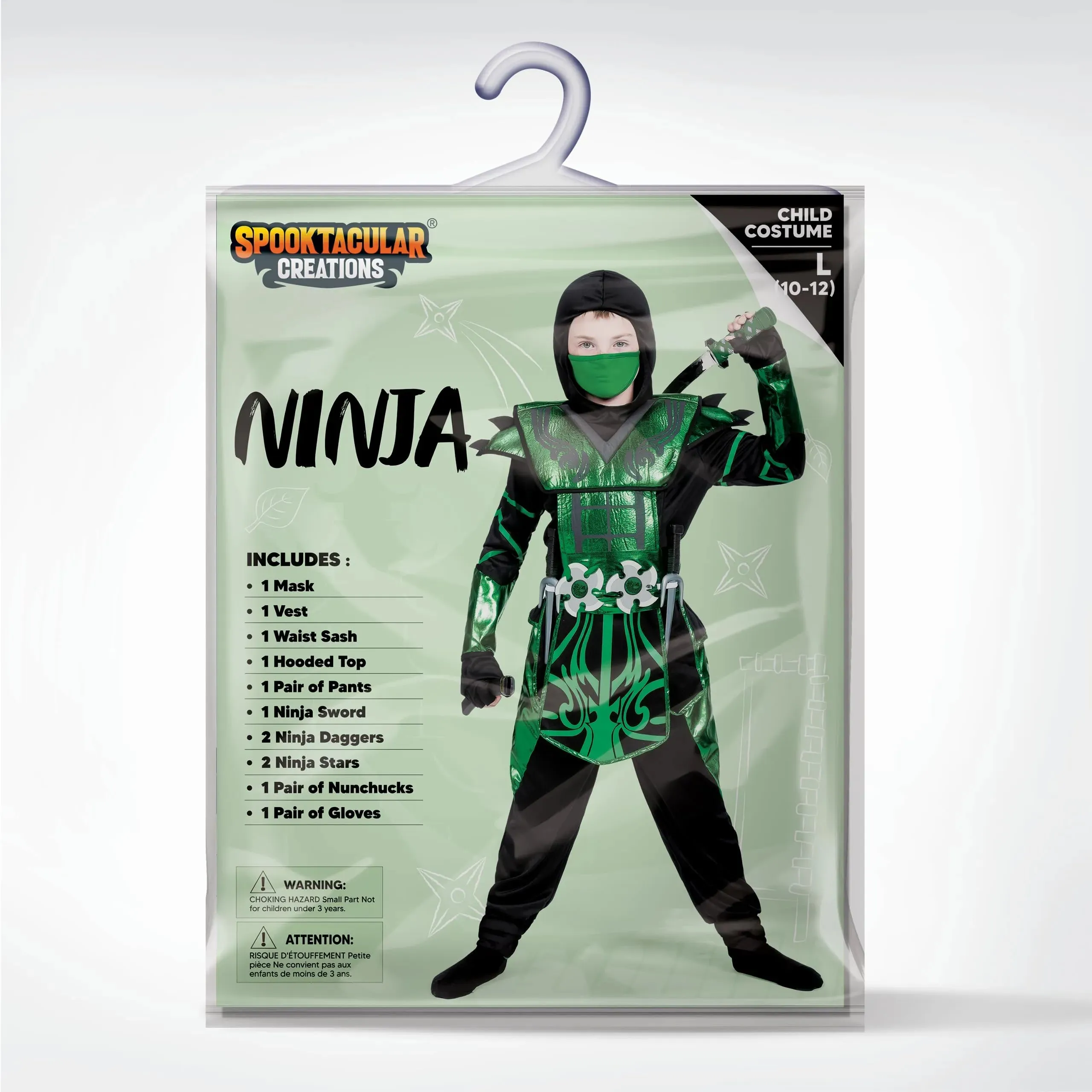 Halloween Green Ninja Costume for Kids