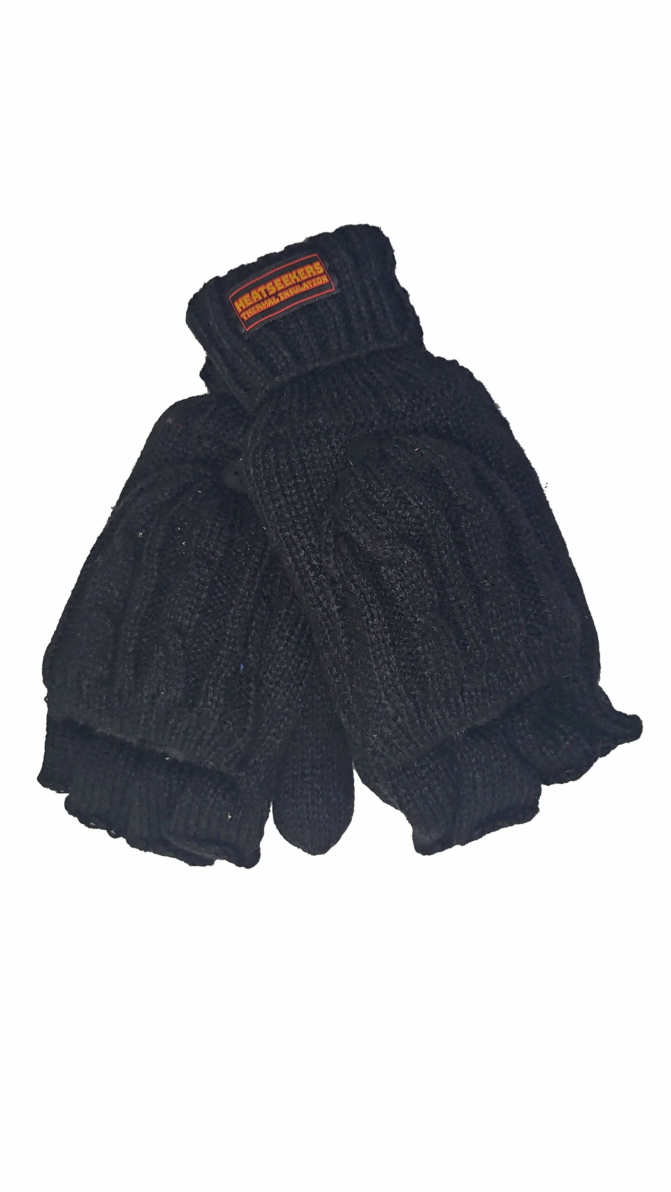 HEATSEEKERS by Vera Tucci - Thermal Cable Knit Fingerless with Flap Over Mittens G41/42