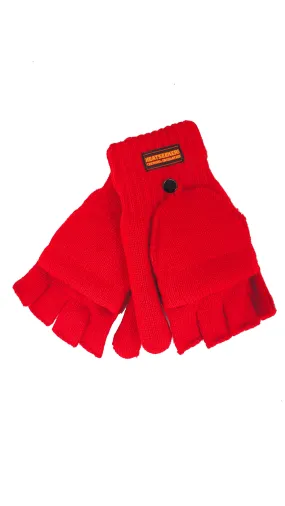 HEATSEEKERS by Vera Tucci - Thermal Plain Knit Fingerless with Flap Over Mittens  G47/48