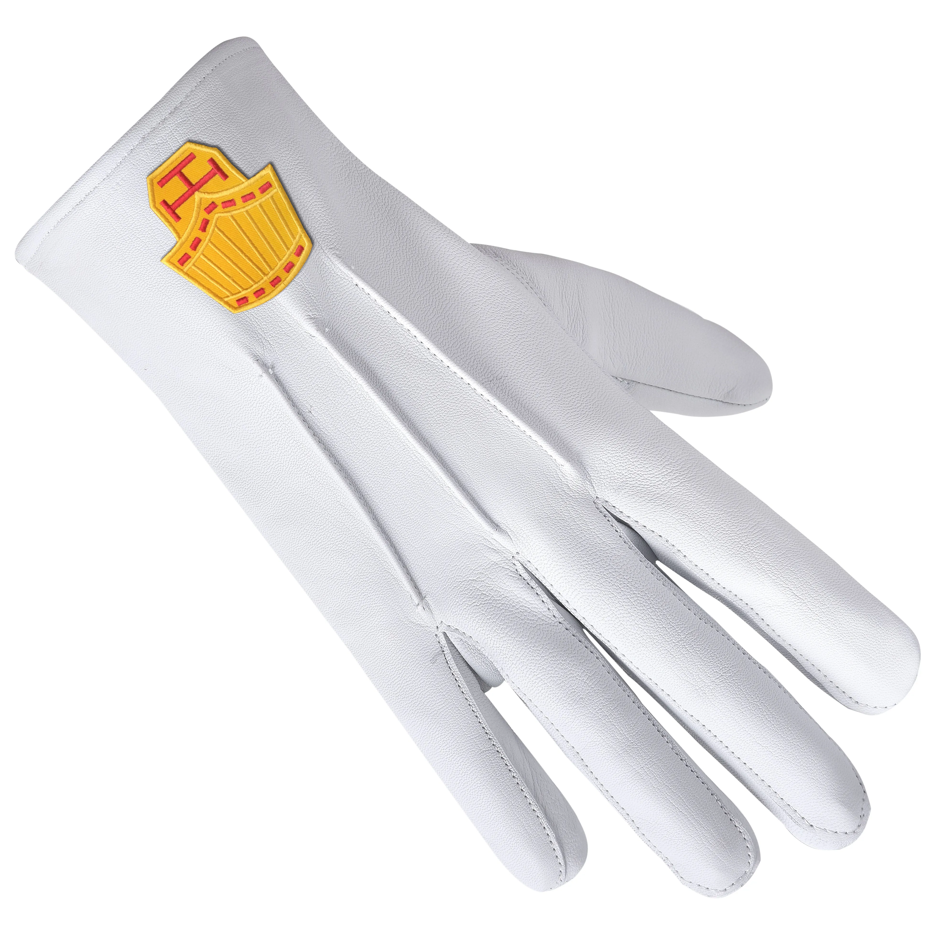 High Priest Royal Arch Chapter Gloves - White Leather