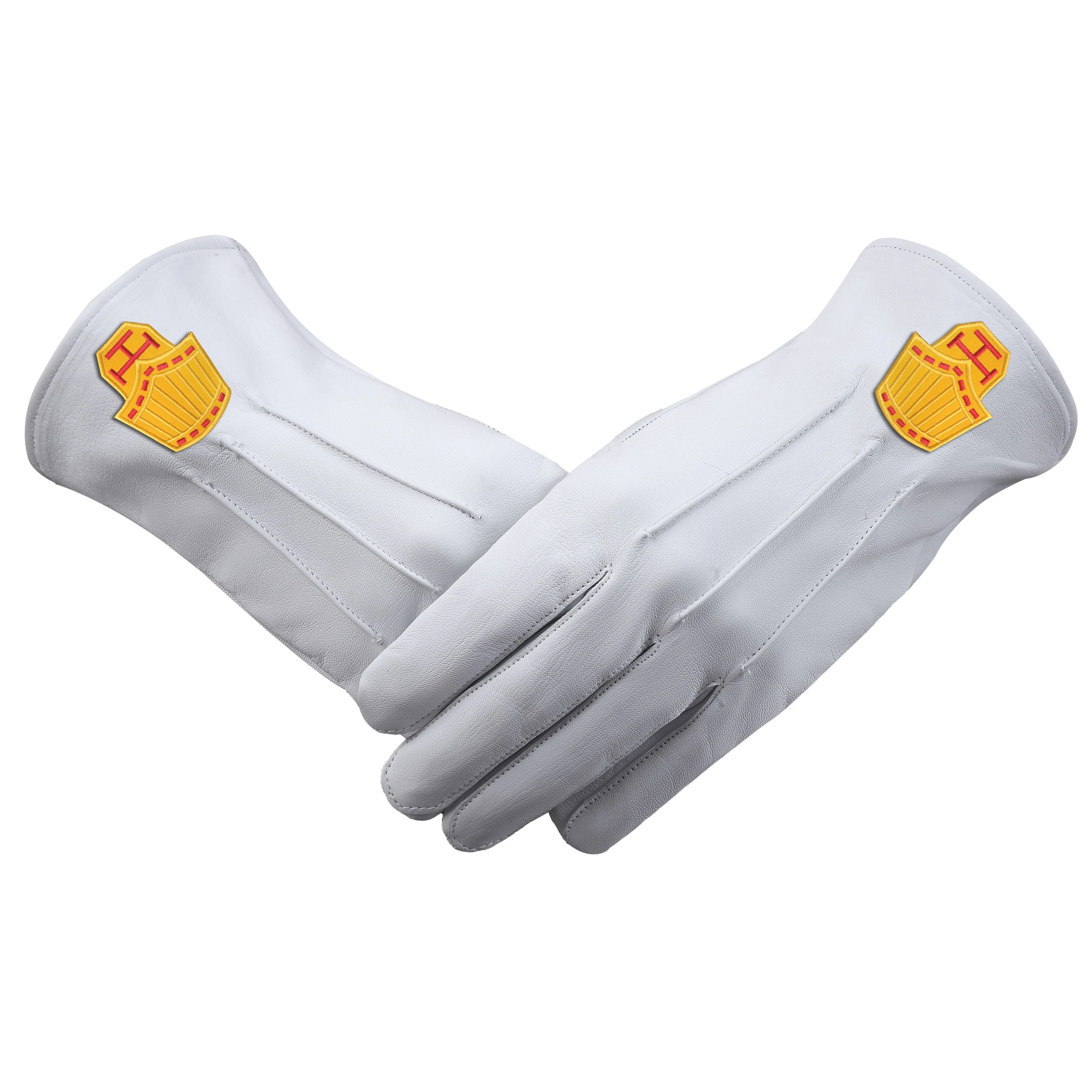 High Priest Royal Arch Chapter Gloves - White Leather