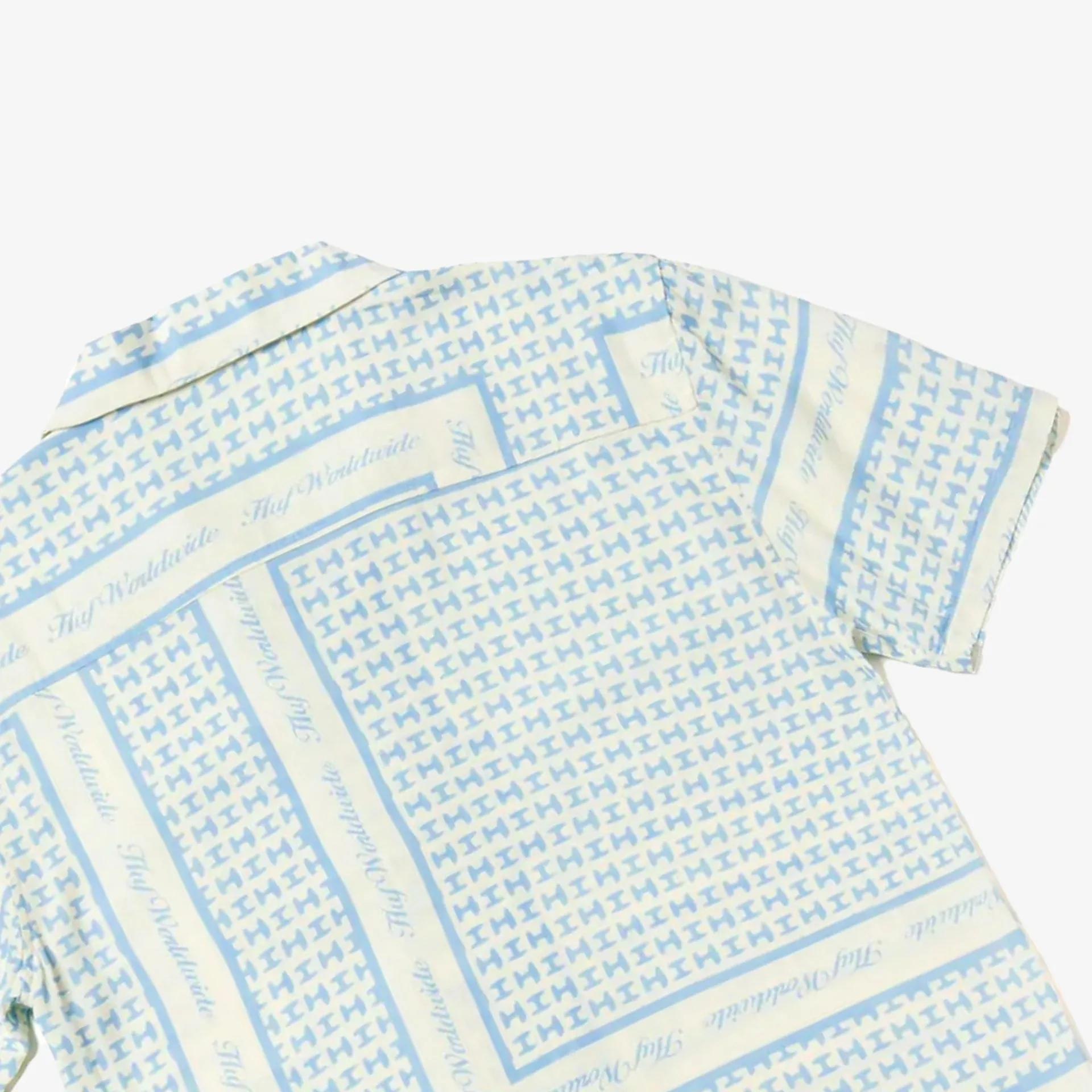 HUF | SCARF RESORT WOVEN TOP  { WHITE/BLUE