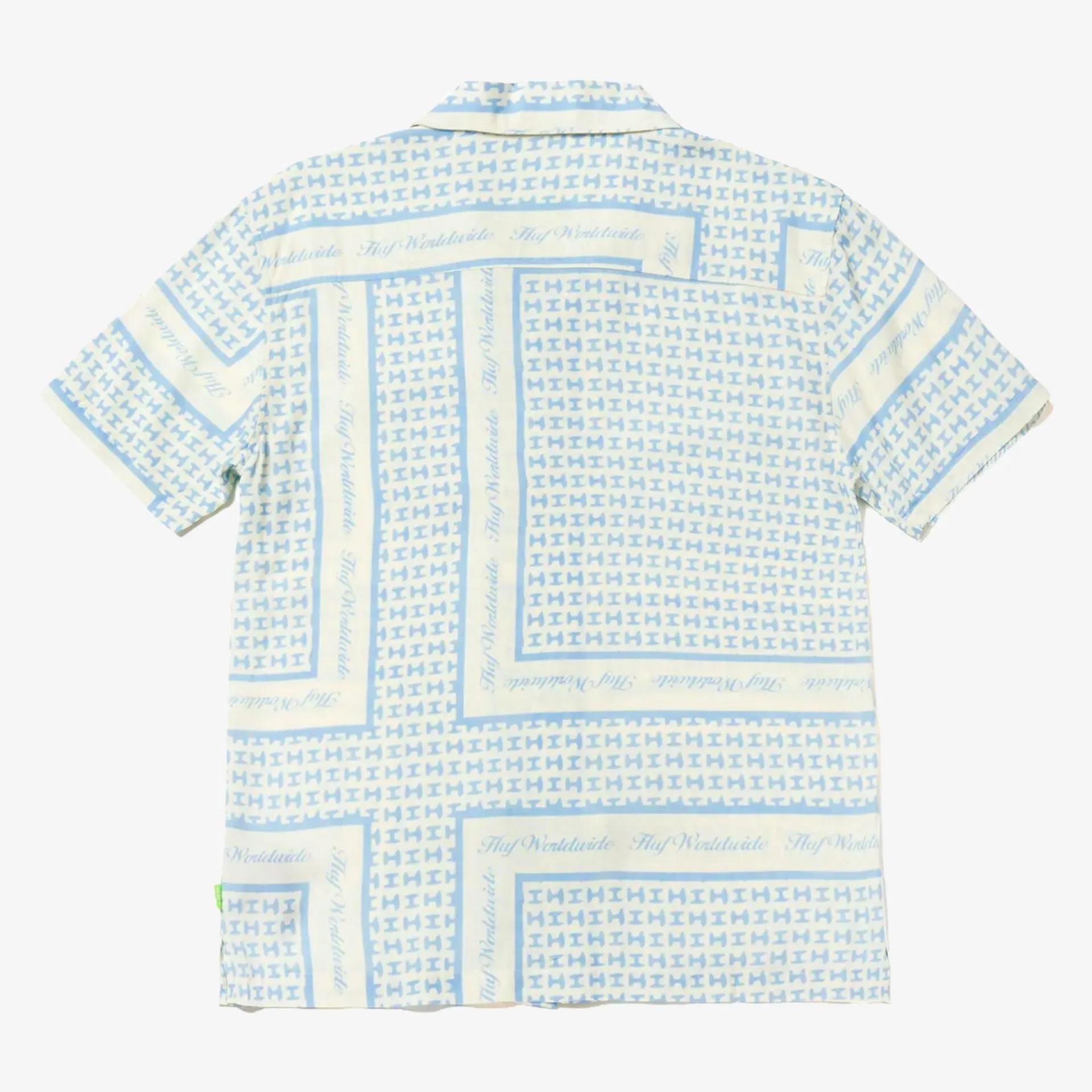 HUF | SCARF RESORT WOVEN TOP  { WHITE/BLUE