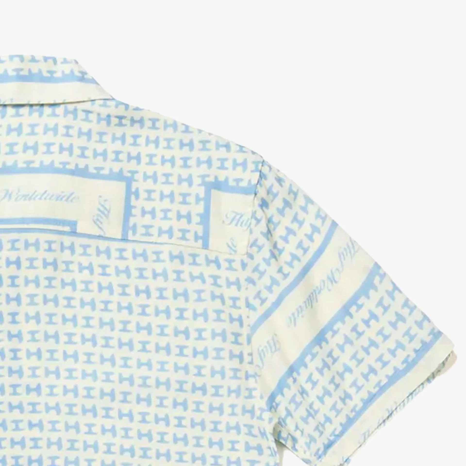 HUF | SCARF RESORT WOVEN TOP  { WHITE/BLUE