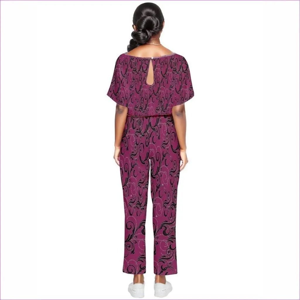 Intricate Batwing Lightweight Jumpsuit