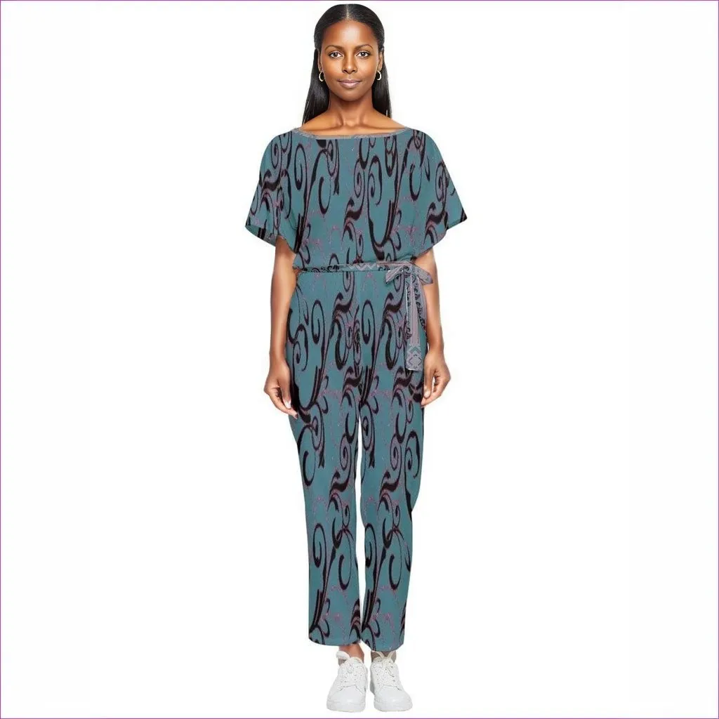 Intricate Batwing Lightweight Jumpsuit