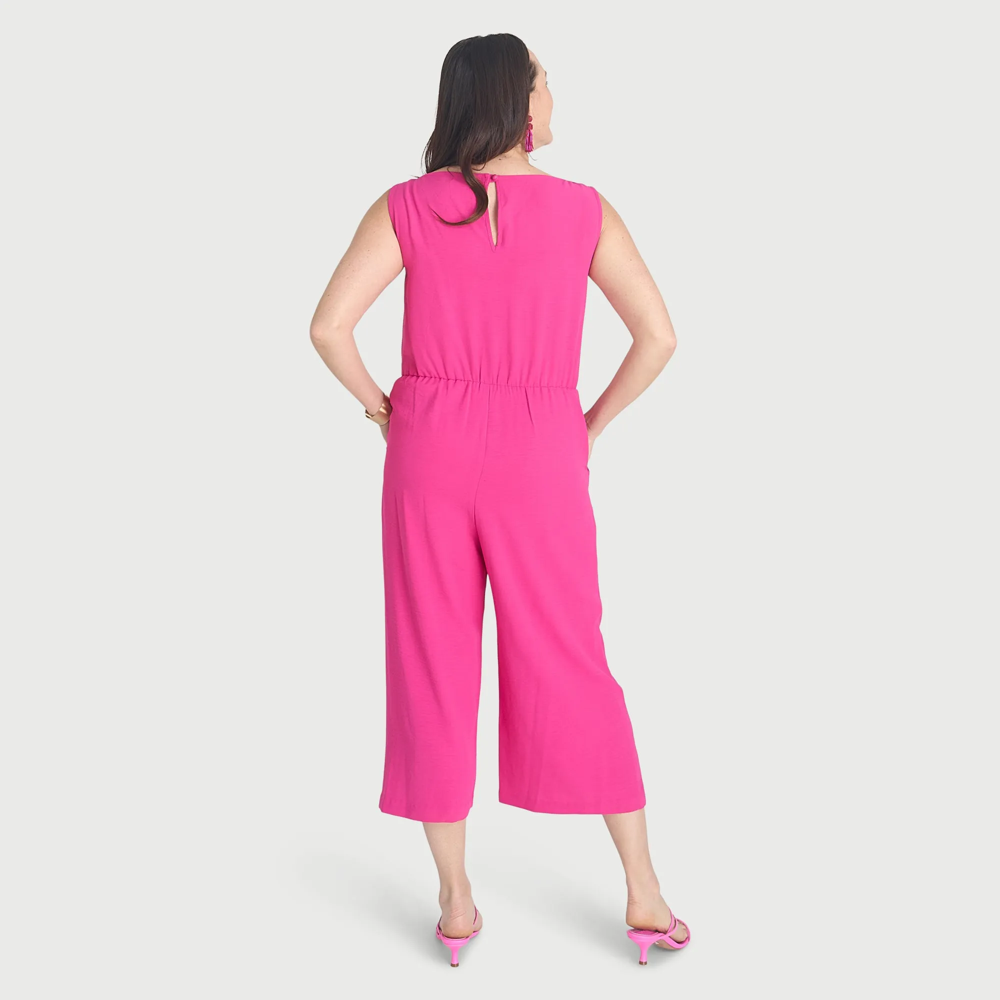 Jori Bright Fuchsia Two-Pocket Jumpsuit