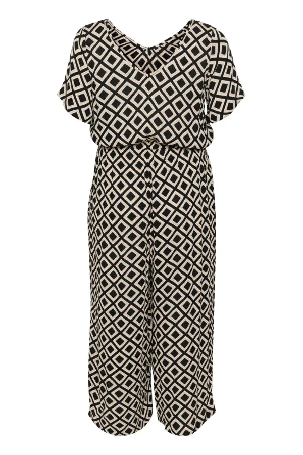 Kaffe Curve Ami Jumpsuit in Diamond Print