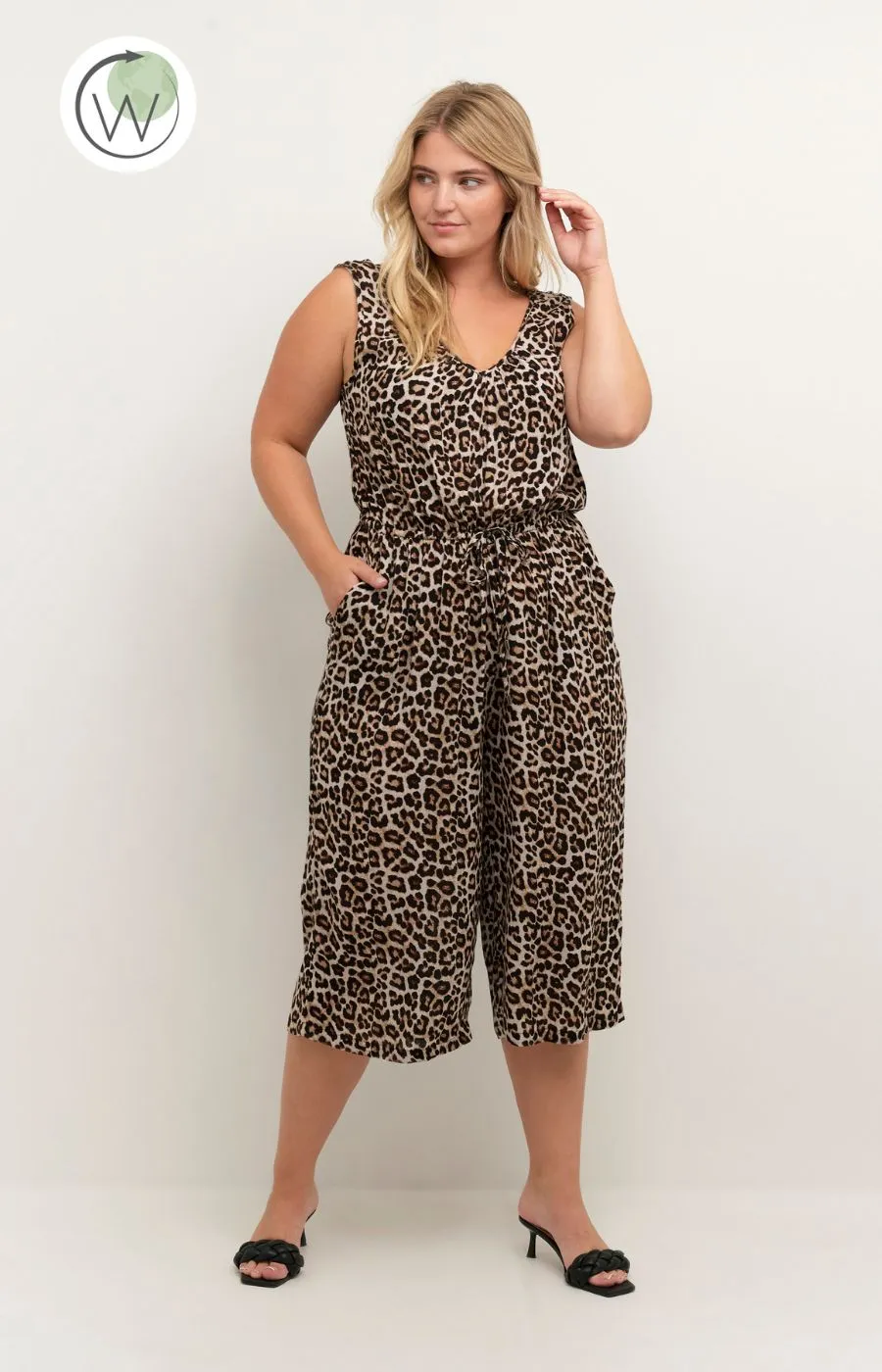 Kaffe Curve Ami Jumpsuit in Leopard